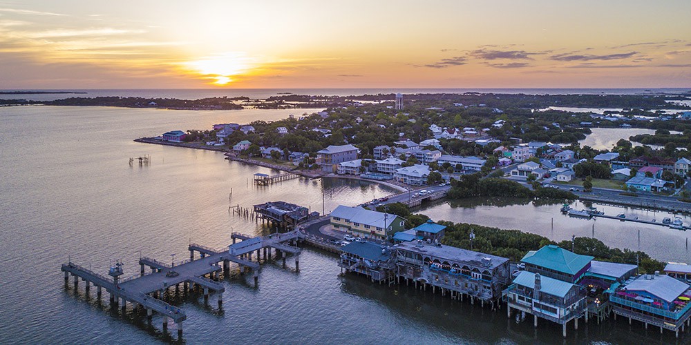 aerial view of Cedar Key