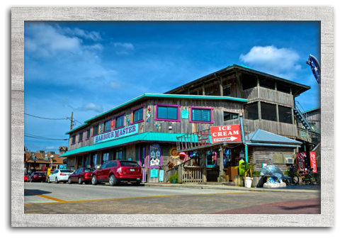 Front view of the Harbour Master in Cedar Key, Florida.